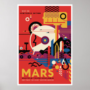 Poster Le futur espace de Mars de visite d'affiche de