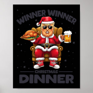 Poster Le gagnant de Trump Dîner turc Drôle Trump Chri