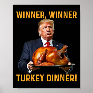 Poster Le gagnant de Trump Dîner turc Thanksgiving Hum