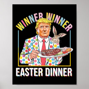 Poster Le gagnant du dîner de Pâques Le président Trump e