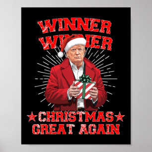 Poster Le gagnant Noël grand à nouveau Trump Funny Hu