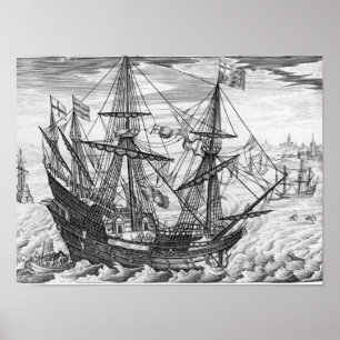 Poster Le galion de la reine Elizabeth