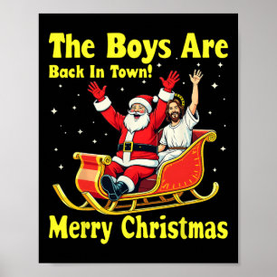 Poster Le Garçon Est De Retour En Ville ! Joyeux Noël Pèr