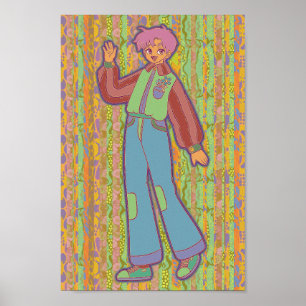 Poster Le garçon heureux