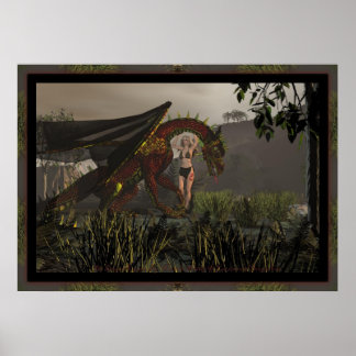 Poster Le Gardien Du Dragon Par Michelle Wilder