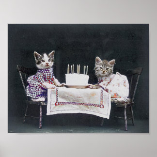 Poster Le gâteau d'anniversaire Harry Frees 1914 Colorisé