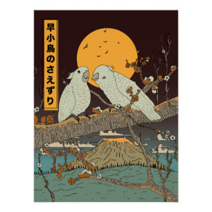 Poster Le gazouillis de petits oiseaux
