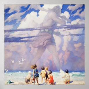 Poster "Le géant" Fairy Art par NC Wyeth