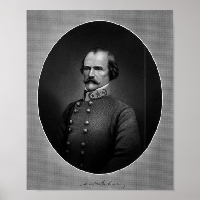 Poster Le général Albert Sidney Johnston (Devant)