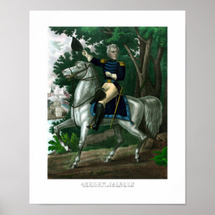 Poster Le Général Andrew Jackson À Cheval
