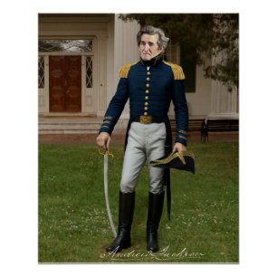 Poster Le général Andrew Jackson en uniforme à l'Hermitag