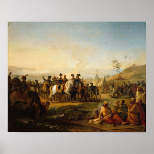 Poster Le Général Bonaparte visitant les fontaines de