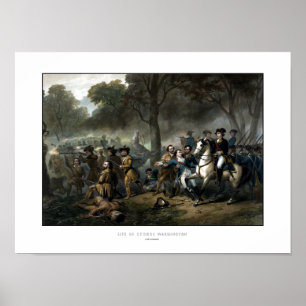Poster Le Général George Washington En Bataille
