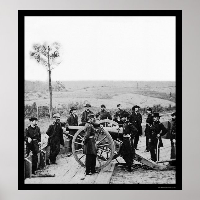 Poster Le général Sherman penche sur un canon à Atlanta 1 (Devant)