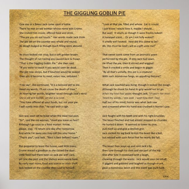 POSTER LE GOBLIN PIE GOBLIN (Devant)