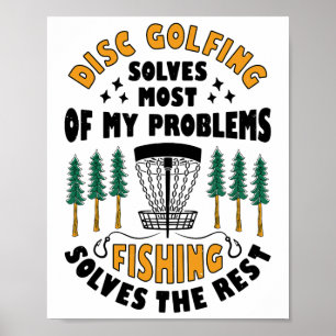 Poster Le Golf Disque Résout La Plupart De Mes Problèmes