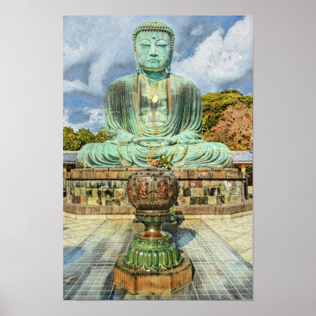 Poster Le Grand Bouddha de Kamakura Japon (Devant)