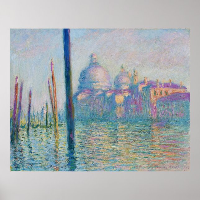 Poster Le Grand Canal, Venise par Claude Monet (1908) (Devant)