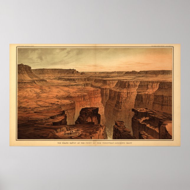 Poster Le Grand Canyon par Clarence Dutton 1882 (Devant)