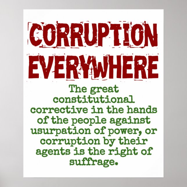 Poster Le grand correctif constitutionnel - Corruption Q (Devant)