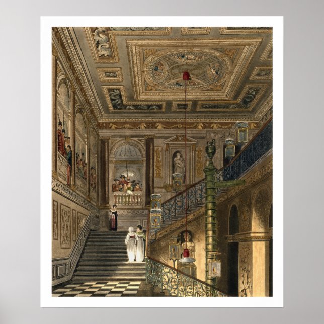 Poster Le Grand Escalier du Palais de Kensington De Pyne (Devant)