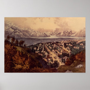 Poster Le Grand Lac Salé, Utah