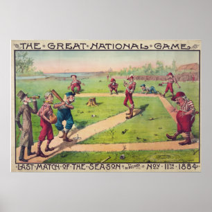 Poster Le grand match national de bout de jeu de la