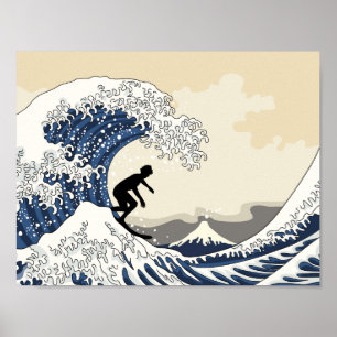 Poster Le grand surfer de Kanagawa