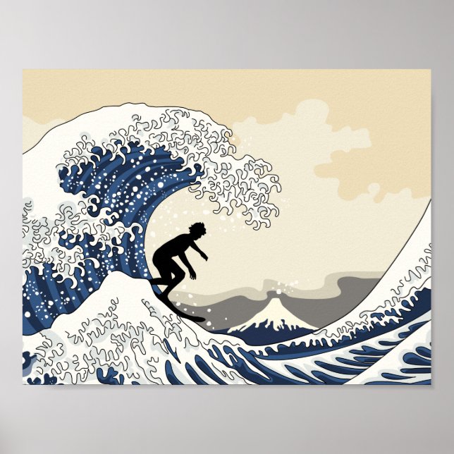 Poster Le grand surfer de Kanagawa (Devant)
