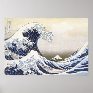 Poster Le Grand Wave by Hokusai