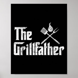 Poster Le Grillfather Bbq Grill Et Fumeur Rbecue Chef