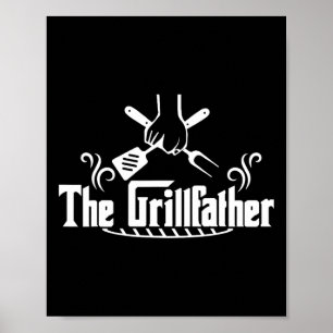 Poster Le Grillfather Bbq Grill Et Fumeur Rbecue Chef G
