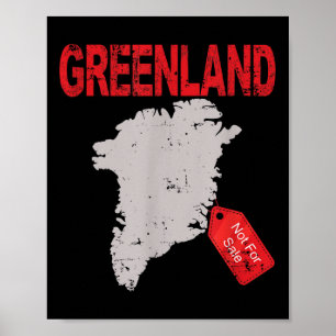 Poster Le Groenland n'est pas à vendre drôle Anti Trump