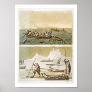 Poster Le Groenland : Pêche de baleine et chasse aux