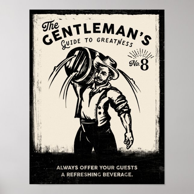 Poster "Le Guide de la Grandeur de Gentleman" Grotte Homm (Devant)