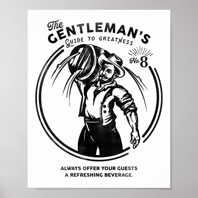 Poster "Le Guide de la Grandeur de Gentleman" La bière Ma (Devant)