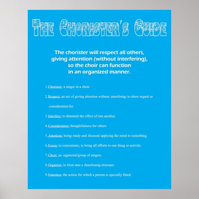 Poster Le Guide du Choriste (Devant)