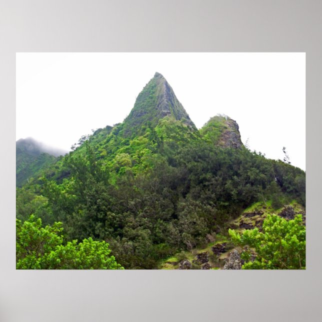 Poster Le haut de l'affiche Pali Lookout sur Oahu (Devant)