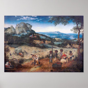Poster Le Haymaking, Pieter Bruegel