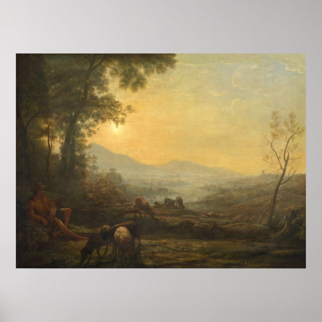 Poster Le Herdsman - Claude Lorrain Fine Art (Devant)