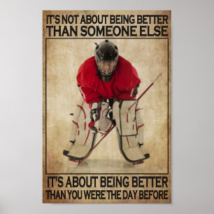 Poster Le Hockey Est Meilleur Que Vous Ne L'Étiez La veil