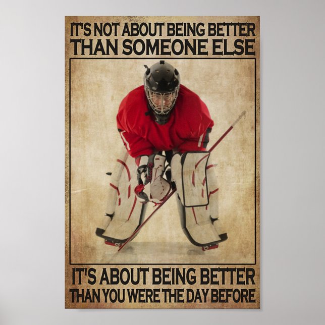 Poster Le Hockey Est Meilleur Que Vous Ne L'Étiez La veil (Devant)