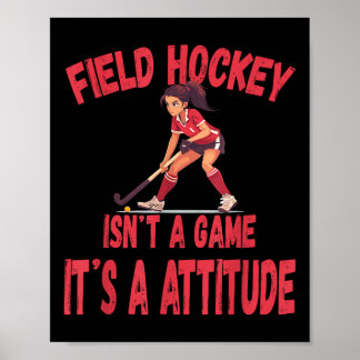 Poster Le hockey sur gazon n'est pas un jeu, c'est une at