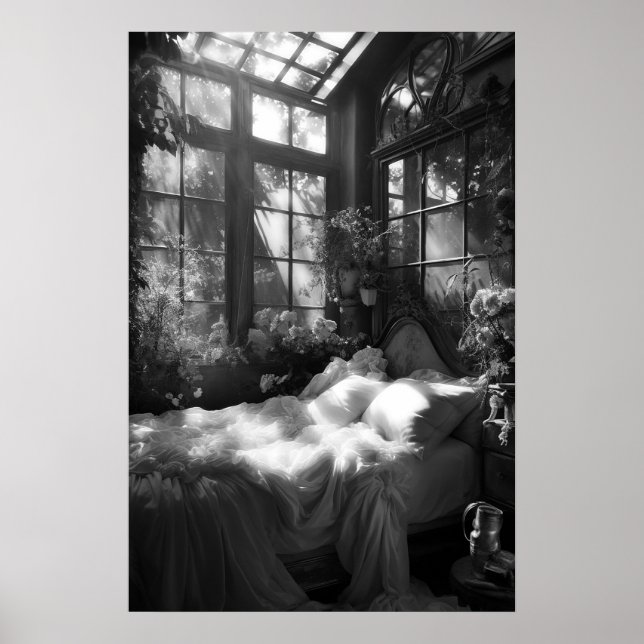 Poster Le jardin boudoir B&W photo (Devant)