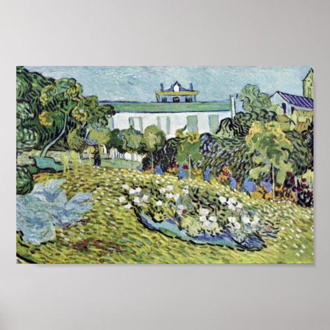Poster Le Jardin Daubigny Par Vincent Van Gogh (Devant)