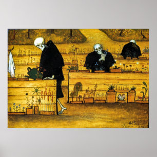 Poster Le jardin de la mort par Hugo Simberg 1896