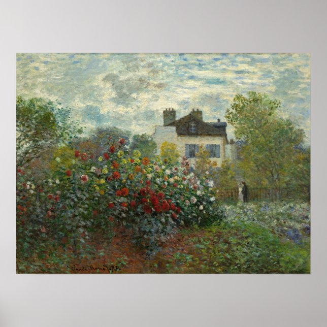 Poster Le jardin de l'artiste à Argenteuil Claude Monet (Devant)