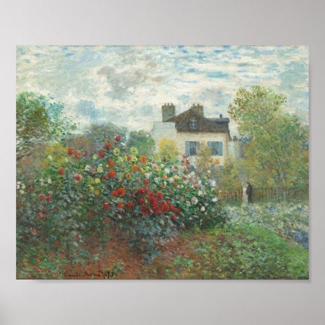 Poster Le jardin de l'artiste à Argenteuil Monet (Devant)