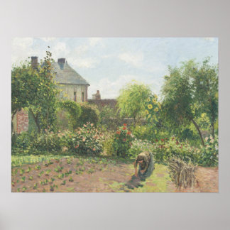 Poster Le jardin de l'artiste à Eragny Camille Pissaro