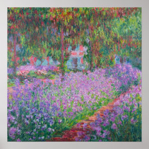 Poster Le jardin de l'artiste à Giverny par Claude Monet